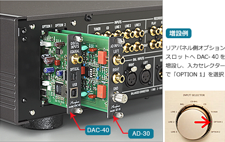 DAC-40の接続例